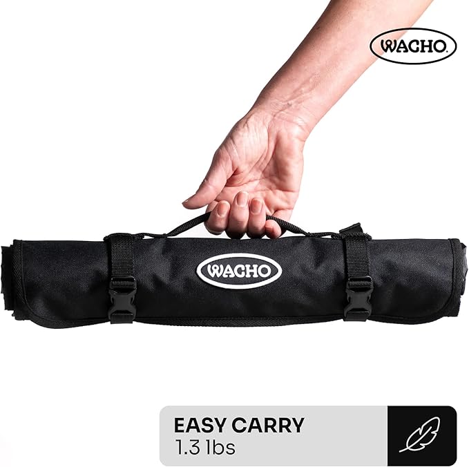 Wacho Waterproof Picnic Blanket – Large Sandproof Outdoor Mat with Carry Bag for Beach Camping Park &amp Travel – Foldable Lightweight Easy to Clean &amp Portable Ground Cover for Families–Black