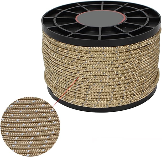 Camping Gear Camping Rope Cord Guy Line for Camping Tent Fixation Travel Backpacks Outdoor 50M 164Feet 4mm Reflective Tent Guy Rope