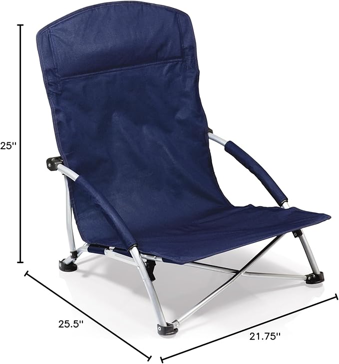 ONIVA - a Picnic Time brand - Tranquility Beach Chair with Carry Bag - Low Beach Chair
