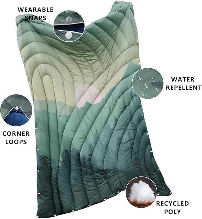 Camping BlanketLightweight Puffy Printed Camping Blanket Packable Outdoor Blanket for CampingTraveling Stadium Hiking Picnics