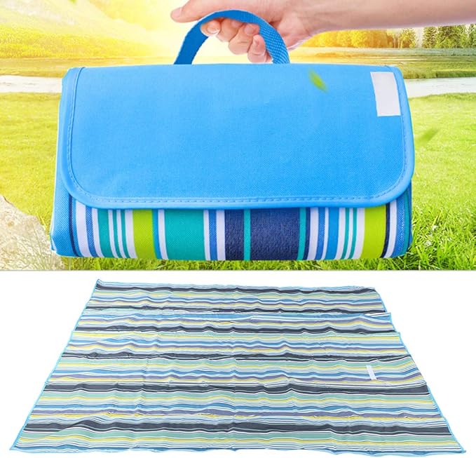 Picnic Blanket Large Oxford Fabric Outdoor Mat Portable Beach Ground Cover for Camping Hiking Sand Lawn