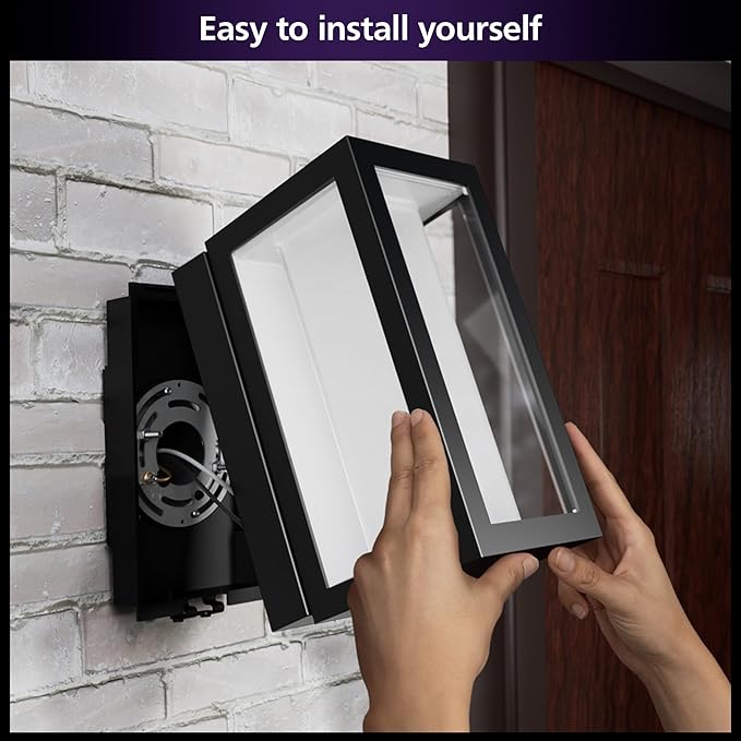Philips Hue Impress Outdoor Wall Light (Hardwired) (6.1 x 9.4 in) 1 Pack White &amp Color Smart LED Light Voice Control Bridge Required