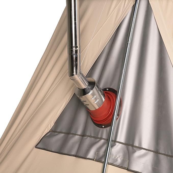 Springbar Zip-in Stove Jack Accessory for Classic Jack 140 Tent (Silver)