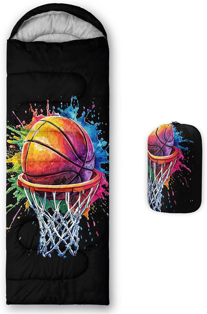 AILONEN Cartoon Car Sleeping BagsLightweight &amp Waterproof3 Season Warm &amp Cool WeatherCute Stars Printed Vehicles Transportation Sleeping Bags for BoysKidsAdults TravellingOutdoors