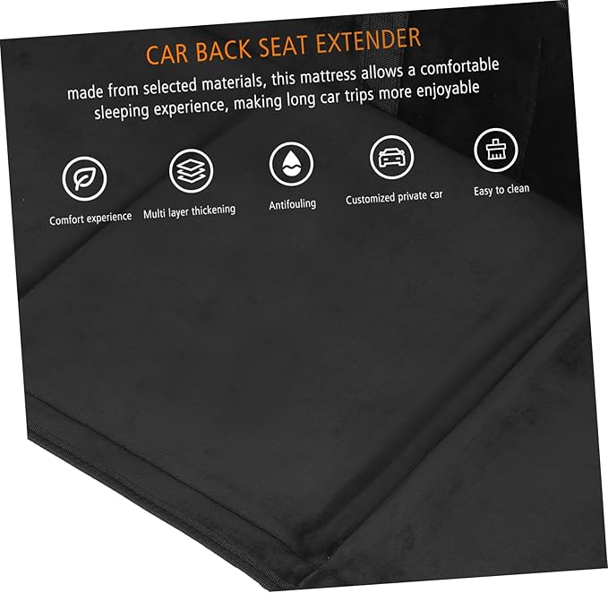 Car Mattress Extension Plate Flocking Back Seat Bed for Suvs Trucks and Compact Cars Removable Washable Cover Non Slip Design for Road Trips and Camping