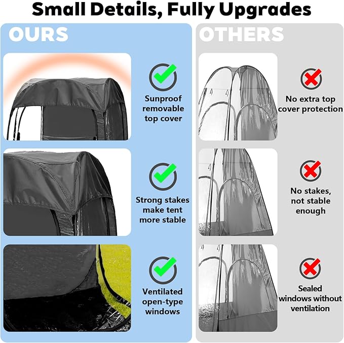 Anwick Sports Tent pop Up Shelter 59 Portable Weather Pod 1 Person for Fishing Camping Outdoor Events