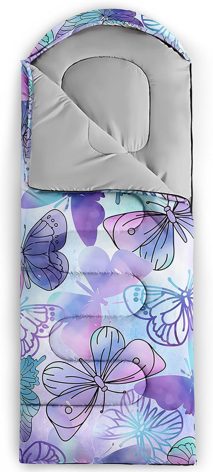 QOOMO Camping Sleeping Bags3 Season Warm &amp Cool WeatherLightweightWaterproof Sleeping Bags for Adults &amp KidsTravelingand OutdoorsCamping Gear Equipment