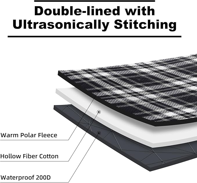 Outdoor Picnic Blankets Waterproof Stadium Blanket for Outdoor Sports Event Camping Concerts Car Pet Picnics 80 x 58