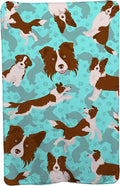 Caroline's Treasures MLM1063TBLT Red Border Collie Soft Travel Blanket with Bag Airplane Blanket Indoor Outdoor Camping Blanket for Traveling Picnics Beach Trips Concerts