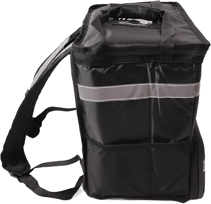 Insulated Pizza Delivery Bag 50L Food Delivery Backpack Large Capacity Food Carrier with Expandable Layer Insulated Grocery Bag for Commercial Delivery Camping Travel