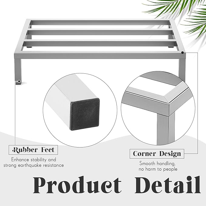 2 Pack Dunnage Rack 36 Long x 14 Wide 7.9 Height Sstainless Steel Shelf 2500+ Pound Capacity Commercial Food Floor Rack for Restaurants Kitchens Garages and Vehicles