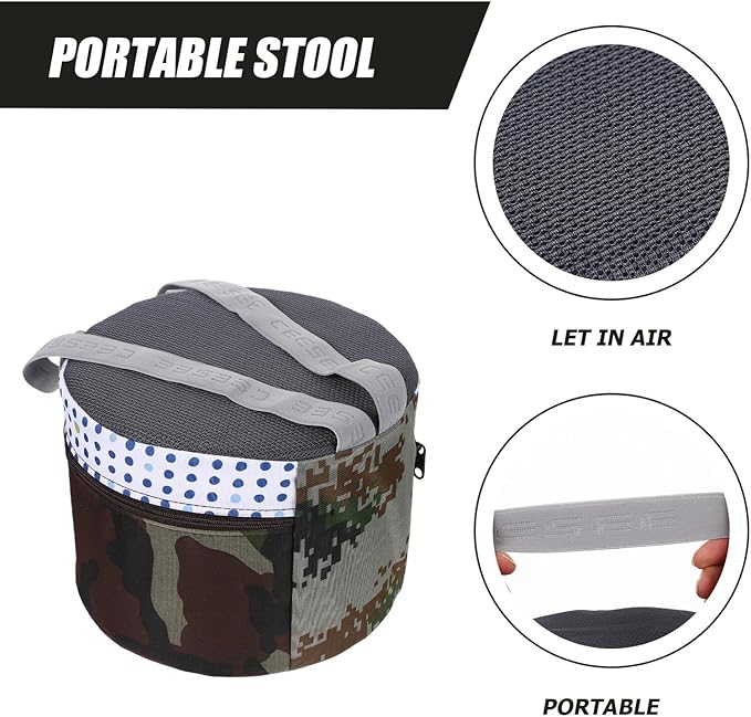 Portable Small Garden Stool Lightweight Outdoor Gardening Weeding Stool with Breathable Foam Seat for Field Work and Camping for Adults Random Style