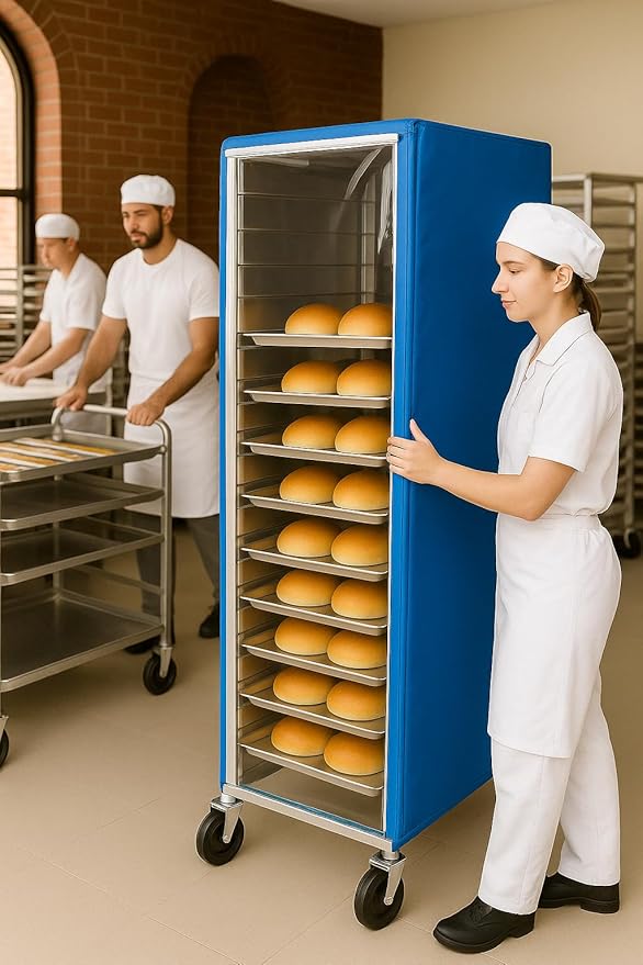 Pan Rack Cover Blue Vinyl - 28 L x 23 W x 64 H