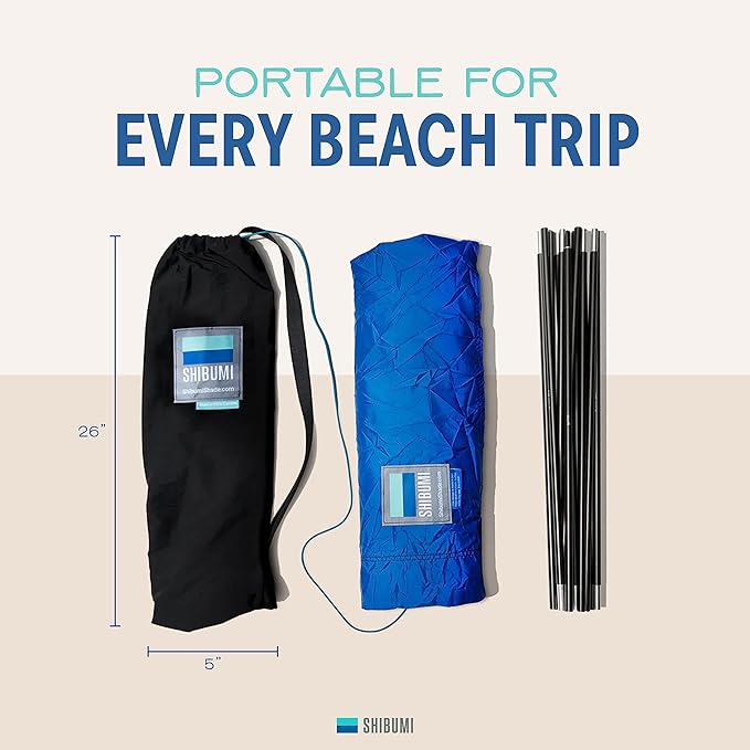 Shibumi Shade Mini® (2.0 Version) - World's Best Beach Shade The Original Wind-Powered® Beach Canopy