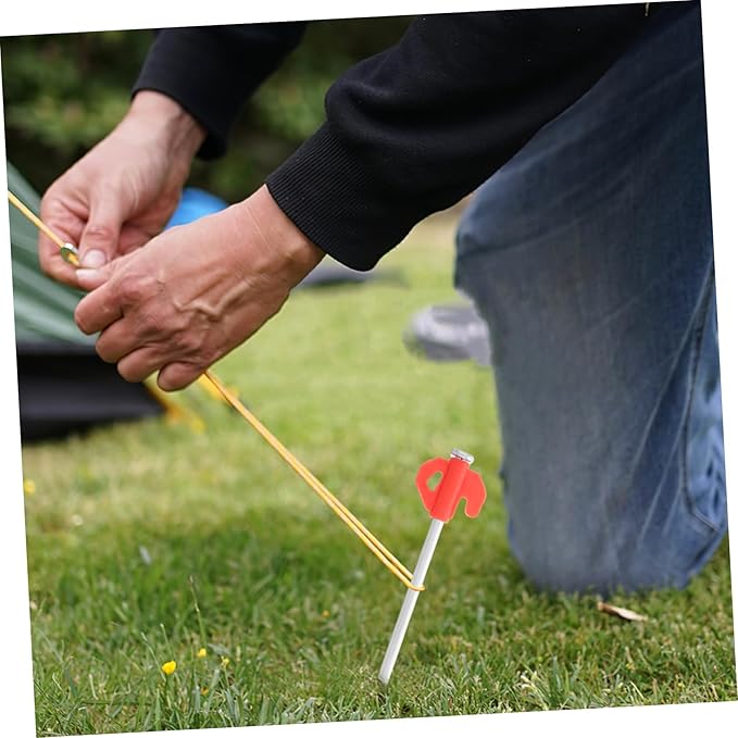 BESPORTBLE 20Pcs Heavy Duty Metal Tent Stakes Durable Ground Pegs for Camping Outdoor Activities and Garden Use Windproof Portable Construction for Secure Canopy and Tarp Setup