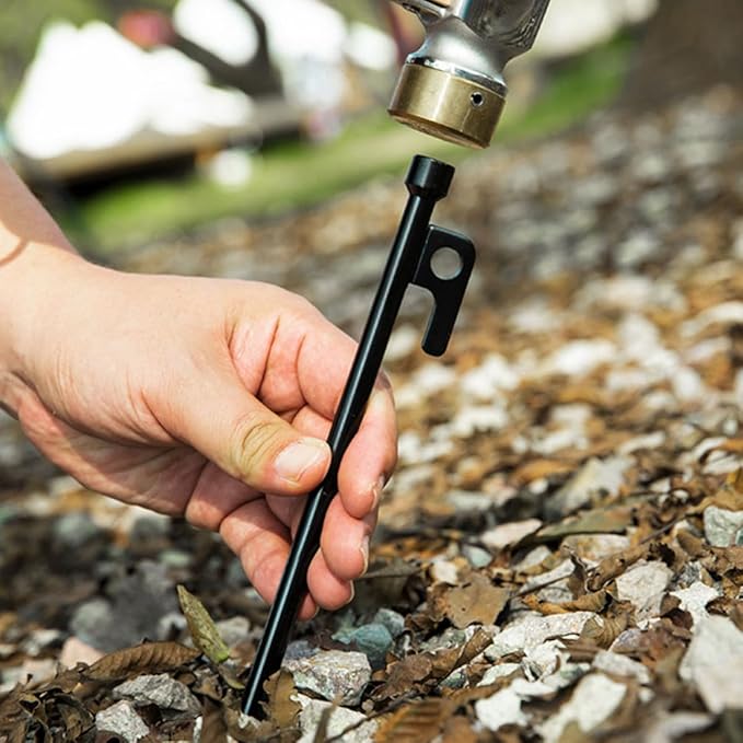 Artibetter 10pcs Outdoor Tent Pegs Heavy Duty Metal Stakes 25cm Thickened Ground Fixing Stakes Camping Tent Accessories for Hiking and Beach Use