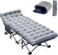 XXL Oversized Camping Cot for Adults with Mattress - Portable Camp Bed with Carry Bag for Outdoor Travel Hiking Beach Sleep Comfortably Anywhere