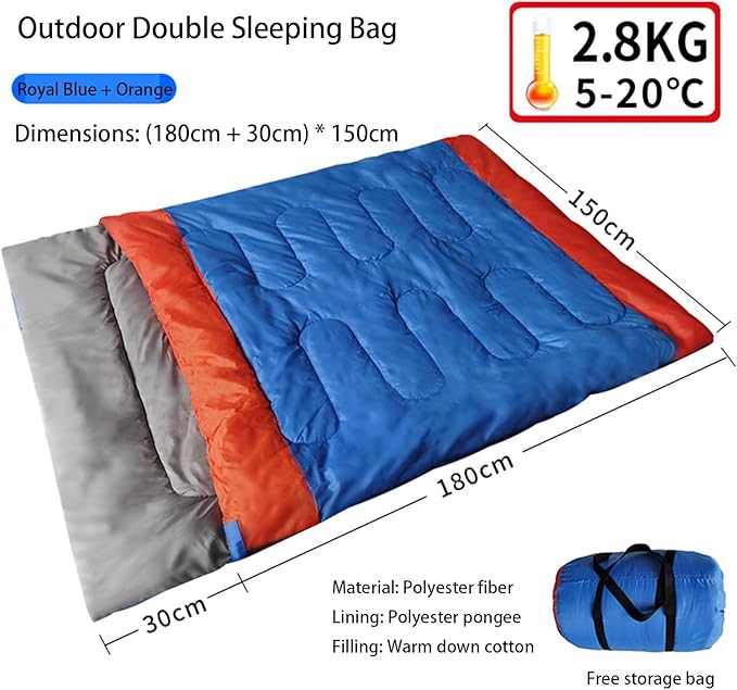 All - Season Warm Sleeping Bag Versatile Lightweight Camping Sleeping Bag with Waterproof &amp Skin - Friendly Fabric Machine Washable Ideal for Outdoor Camping Home &amp Travel