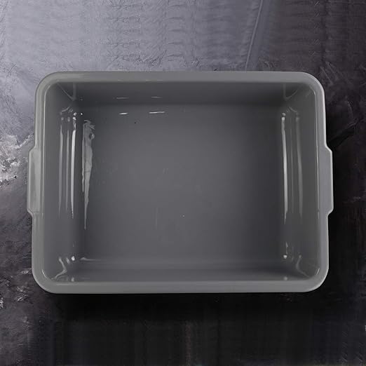 Asking 4-Pack 23 L Plastic Commercial Bus Box Utility Bus Tub Gray