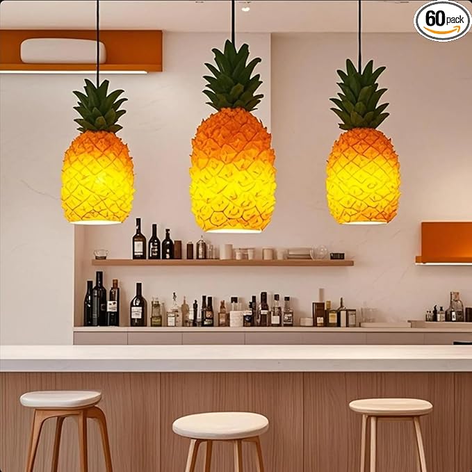 Pineapple ChandelierModern Chandelier Adjustable Height E26 Modern Industrial Resin Materials are More TransparentSuitable for Kitchen·RestaurantBedroomBarCafeteria