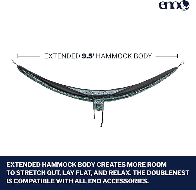 ENO Eagles Nest Outfitters DoubleNest Lightweight Camping Hammock 1 to 2 Person Special Edition Colors ATC