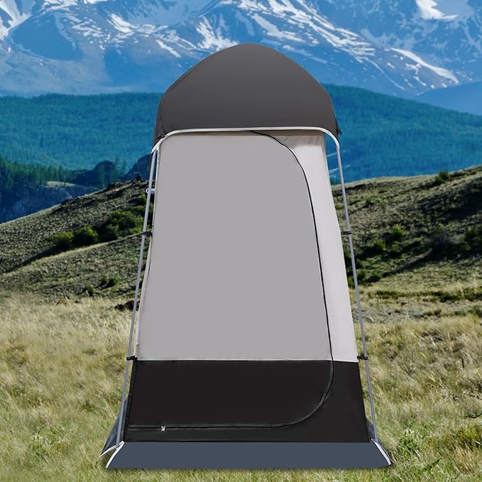 Outdoor Camping Privacy Shelter Shower Tent Portable Toilet Tent Changing Dressing Room Instant Privacy Shelters Outdoor Shower Enclosure for Hiking Beach Picnic Fishing (Coffee Color)