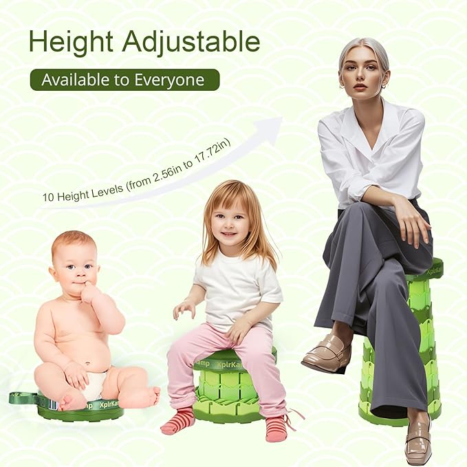 Upgraded Collapsible StoolPortable Stool Lightweight Yet More Sturdy with Load Capacity 400lbs Perfect for Camping Fishing Hiking BBQ