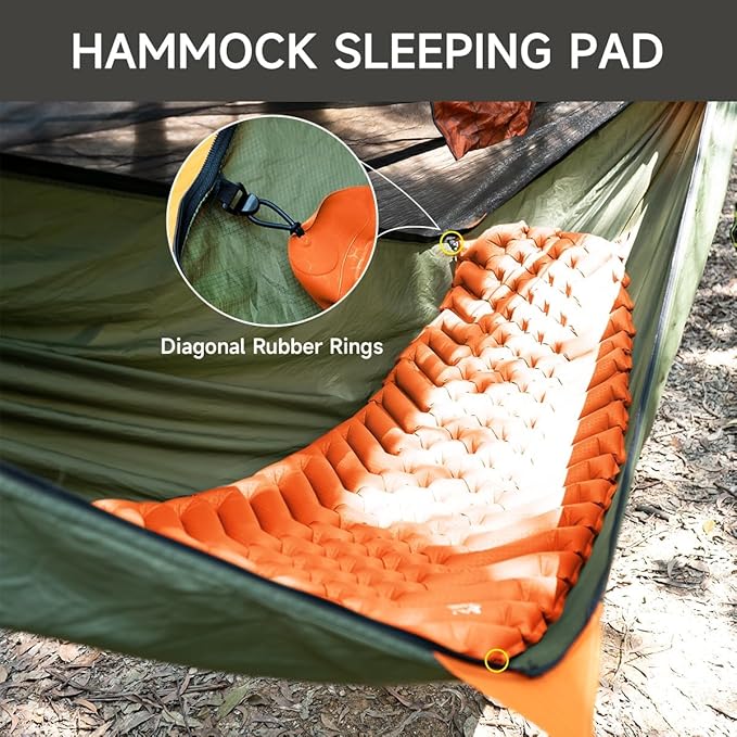 Inflatable Sleeping Pad for Camping Ultralight Sleeping Mat for Backpacking Hiking Hammock Sleeping Pad Pairs Hammocks