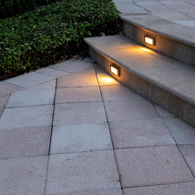 VOLT Cast Brass 12V 3W 2700K Warm White Mini Thin LED Outdoor Step Light (20 Lumens) for Low Voltage Landscape Lighting