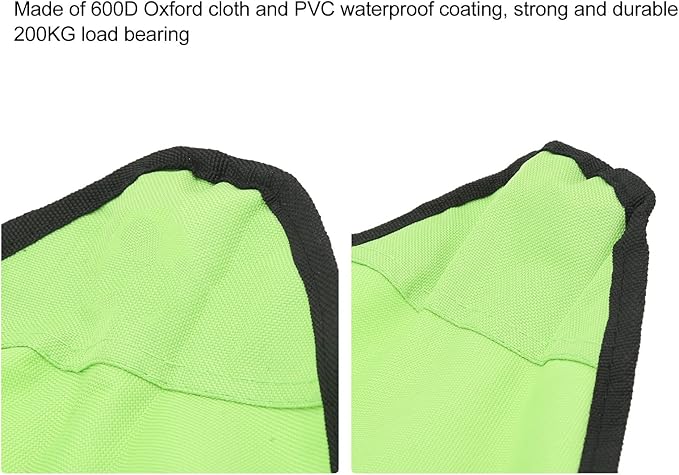 plplaaoo Folding Tripod Stool Heavy Duty Portable Anti Slip Foldable Chair for Outdoor Camping Fishing Picnics Made of 600D Oxford Cloth PVC Waterproof Coating (Green)