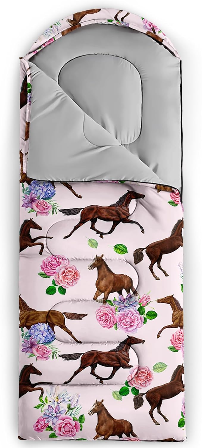 QOOMO Axolotl Cute Camping Sleeping Bags3 Season Warm &amp Cool WeatherLightweightWaterproof Sleeping Bags for Adults &amp KidsTravelingand Outdoors