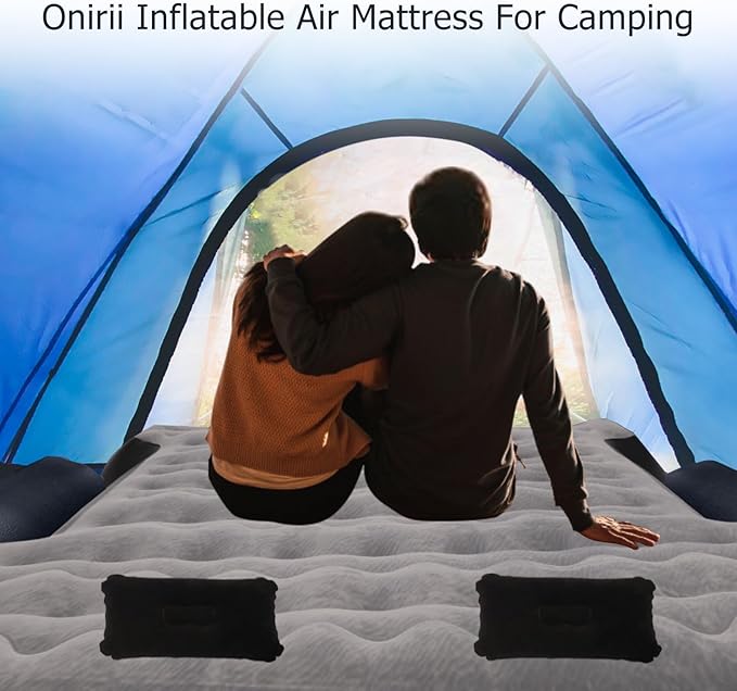 Camping Pickup Truck Bed Air Mattress for 5.5-5.8 FtThickened Full Size Short Inflatable Truck Beds MattressSleeping Pad with with Air Pump for Outdoor Camping Car Travel
