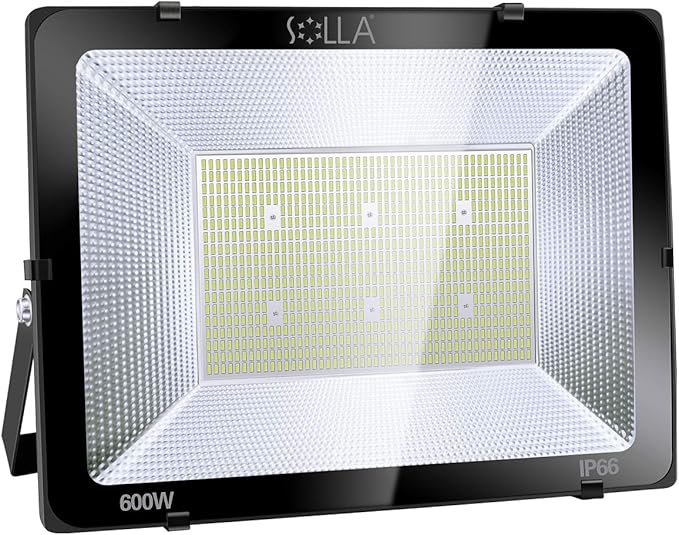 600W LED Stadium Flood Light Outdoor 3300W Equivalent 48000LM Super Bright LED Exterior Arena Light IP66 Waterproof 6000K Daylight White Commercial Lighting for Sports Fields and Counts