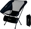 ONEFOREST Camping Chair Foldable Portable Backpacking Chair for Beach Camp Hiking Outdoor Sport Black