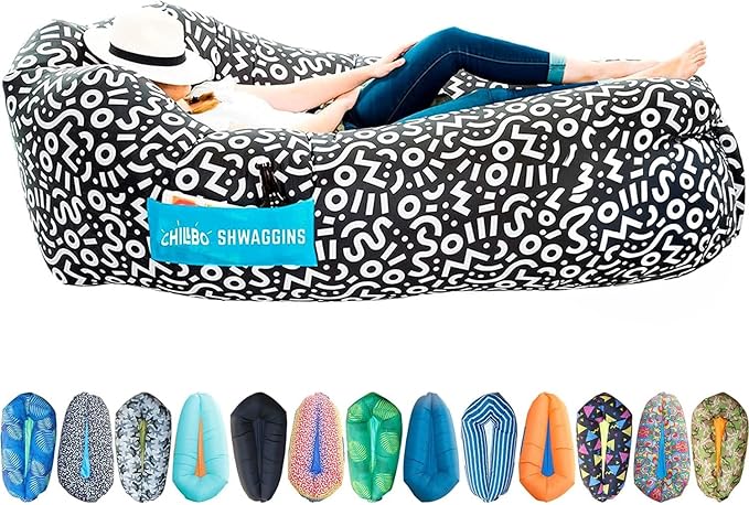 Chillbo Lazybone Inflatable Lounger - Ultimate Inflatable Couch for Maximum Chill - The Perfect Blow Up Couch for Music Festivals Or Lounger for Camping