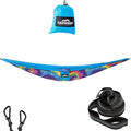 Castaway Travel Hammocks Double Tie Dye Camping Hammock with 2 Tree Straps Triple Stitched Durable Nylon Material Compact Design for Backpacking Travel Beach Backyard Patio Hiking