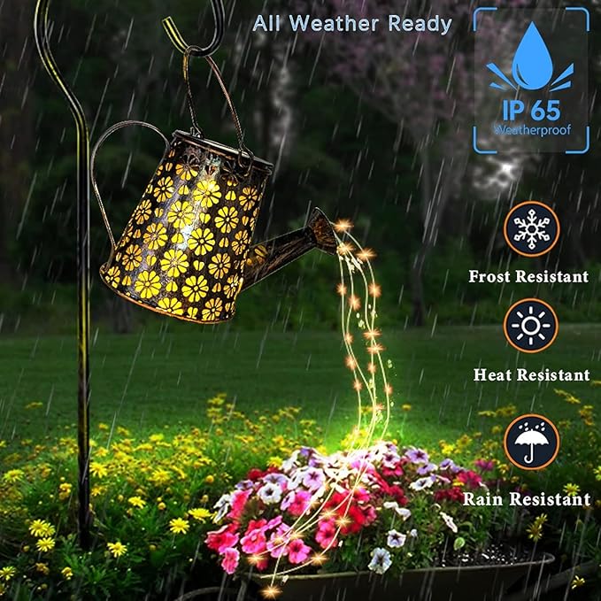 2 Pack Solar Watering Can with LightsSolar Outdoor Garden Decor Waterproof Hanging Lantern Landscape Lights Outside Decorations for Yard Lawn Patio Gardening Gifts.
