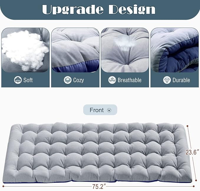 Slsy Folding Bed with Mattress Cot Size Foldable Guest Beds Hideaway Cot for Adults Portable Fold up Bed with Adjustable Positions for Home Office Indoor Outdoor