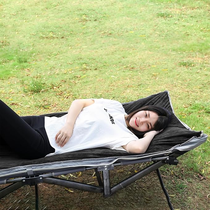 Sleeping Cot Pads (75 x 28) with Elastic Straps Portable for Outdoor &amp Hiking Cotton Soft Thick Camping Cot PadWaterproof