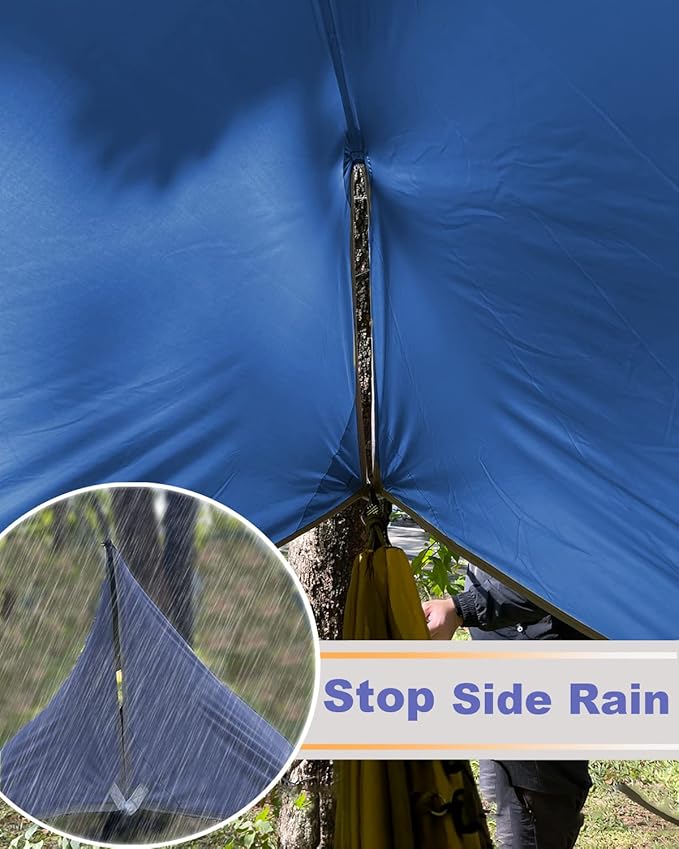 Sunyear Camping Hammock Portable Single &amp Double Hammock with Net 2 Person Hammock Tent with 2 * 10ft Straps Best for Outdoor Hiking Survival Travel