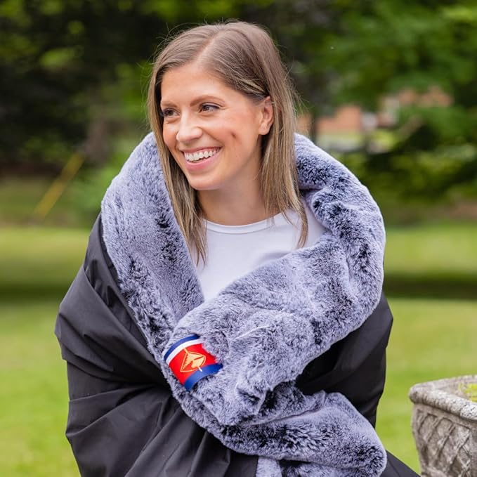 Pretty Rugged Faux Fur Luxe Customizable Original Blanket Waterproof and Reversible Machine Washable Fuzzy Throw Silver Mink