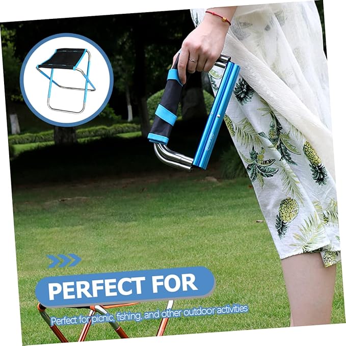 Portable Folding Stool Multi-Function Fishing and Camping Seat Compact Outdoor Chair for Beach BBQ and Travel Space-Saving Design