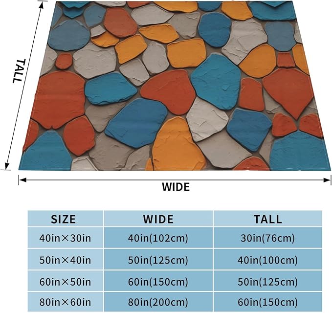 Paint Texture Wall 60x50 Printed Soft Fleece Blanket for Sofa Bed and Camping - Cozy Blanket for Travel Picnics Nighttime Use