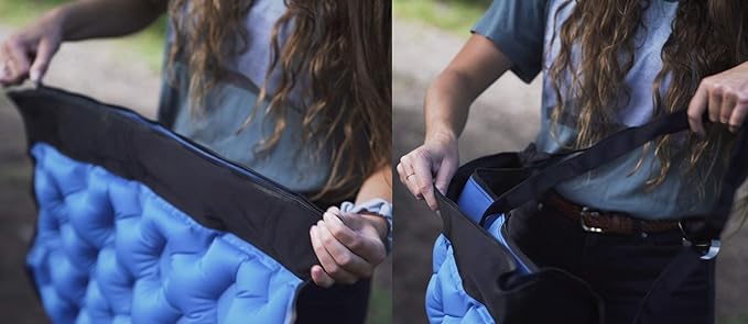 Hammaka Pammock Sleeping Pad That Converts Into an Inflatable Hammock - Great for Camping Backpacking Hiking - Airpad Carry Bag Repair Kit - Compact &amp Lightweight Air Mattress