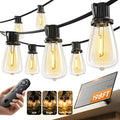 KYY 198FT(192+6) Solar String Lights Outdoor Waterproof with USB Charging &amp Remote Dimmable &amp Timable Solar Powered Patio Lights with LED Shatterproof Bulbs for Deck Backyard Porch Garden Ca