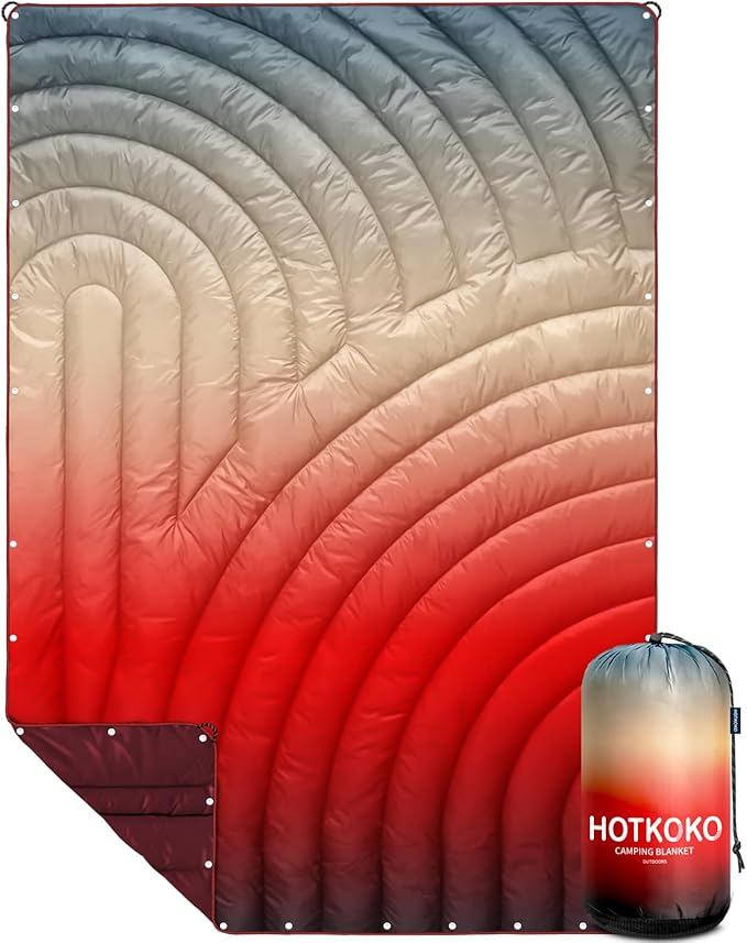 Camping BlanketPuffy Lightweight Outdoor Blanket for Traveling Stadium Hiking Picnics