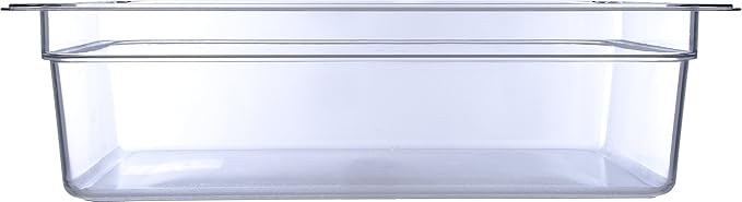 Carlisle FoodService Products Storplus Full-Size Plastic Food Pan for Catering Buffets and Restaurants Polycarbonate 6 Inches Deep Clear (Pack of 6)