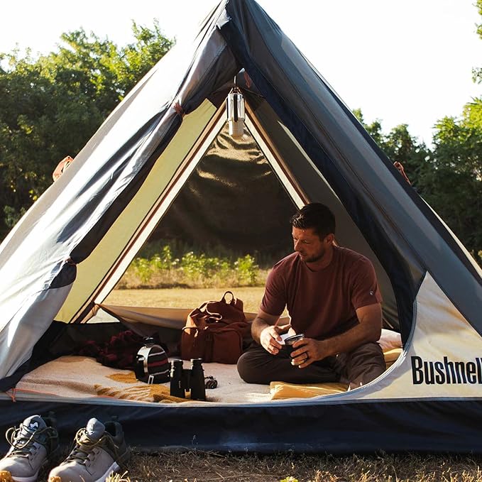 Bushnell Tent | Instant Pop Up 3P / 4P/ 6P / 8P Hub Style Tents | Best Pop Up Tent for Camping Hiking Family Camping Hunting Fishing and Basecamp