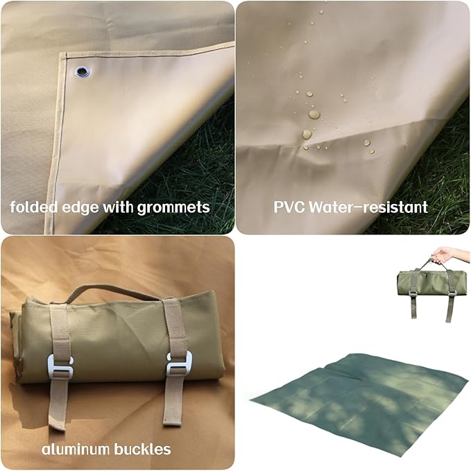 Multi-Use Oversized Weather-Resistant Camping Ground Cloth Tent Footprint – Ultralight Mat for Hiking Backpacking Beach Storage Bag Included