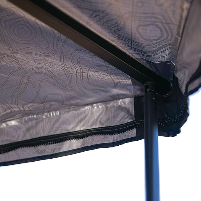 Yakima Freestanding Roof Mounted Awning 270 Degree 80 Sq Ft Travel Sun Protection Canopy w/Support Legs for Left Side of Vehicle OverNOut 270 LG
